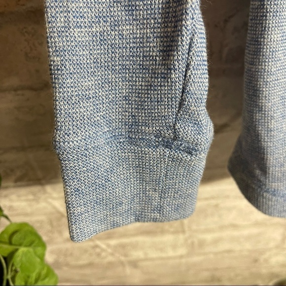 T BY TALBOTS Pullover Sz S Petite Blue Textured Cowl - Picture 5 of 9